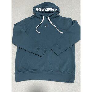 Gymshark Crest Terrace Blue Hoodie Activewear Sweatshirt M